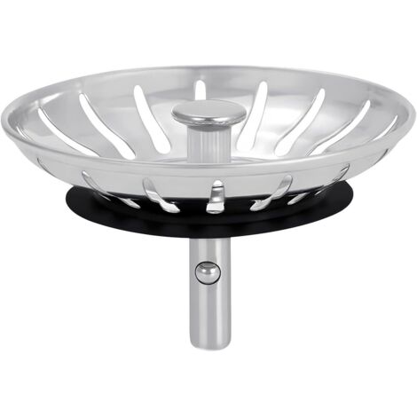 Spülbeckenstöpsel, Edelstahl-Spülbeckenstöpsel, Universal-Küchenfilter, Universal-Abflussstopfen aus Edelstahl, 80-mm-Spülbecken-Sieb als Ersatz für Bad und Küche (1/5)