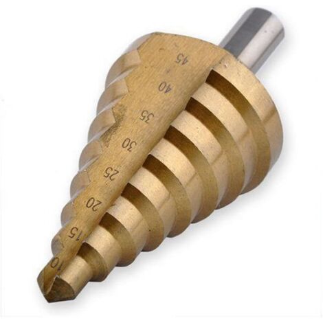 HSS-Zinn-Stufenbohrer 10–45 mm, Kegelbohrer, Stufenbohrer, Fräser, Mehrstufenbohrer (1/4)
