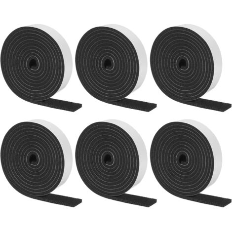 Selbstklebender Filzstreifen - Schwarz - 3 mm dick - Selbstklebende Filzgleiter - Für Fenster, Türen, Stühle, Möbel (12 mm x 3 mm x 1,5 m) (1/5)