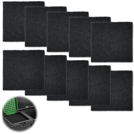 Lot de 10 filtres à charbon actif pour poubelle bio Naber 8013335, pour poubelle bio Naber 8013335, filtre à charbon de rechange pour poubelle biologique, cuisine, pour absorber les odeurs (1/5)