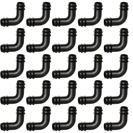 25pcs 16mm Hose Connectors, Plastic Fluted Pipe Connector, Irrigation Fitting, Barbed Hose Connectors for Irrigation System, Elbow (1/5)