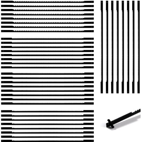 40 Pieces Scroll Saw Blades, 10/15/18/20/24 Teeth Scroll Saw Accessories Steel, Carbon Steel Saw Blades for Wood, Plastic, Foam, Soft Metals (1/5)