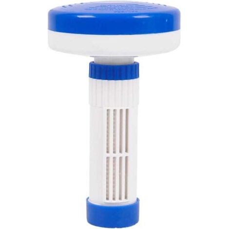 Distributeur de pastilles de chlore avec flotteur, 12 x 21 cm, porte-pastilles automatique grande capacité avec contrôle du débit et libération réglable (1/5)