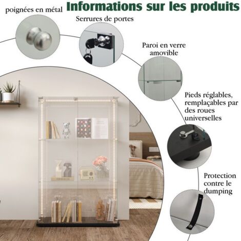 FREDEES Glasvitrine Mit LED Und Bewegungsmelder – Produktbild-Vorschau 3