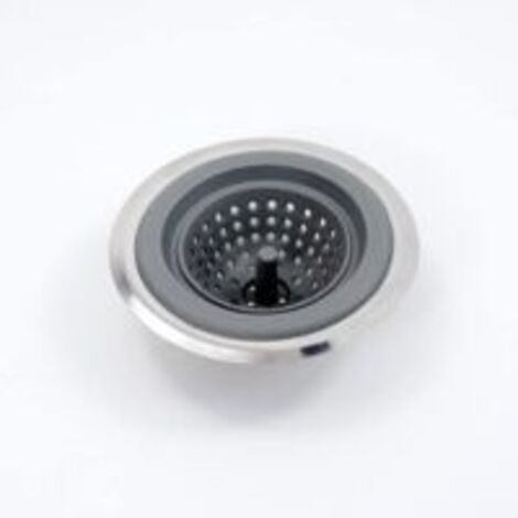 Drain de fossé filtre à ordures évier filtre à ordures lavabo drain acier inoxydable + filtre à déchets en silicone filet de drainage plateau en acier inoxydable salle de bain cuisine balcon drain