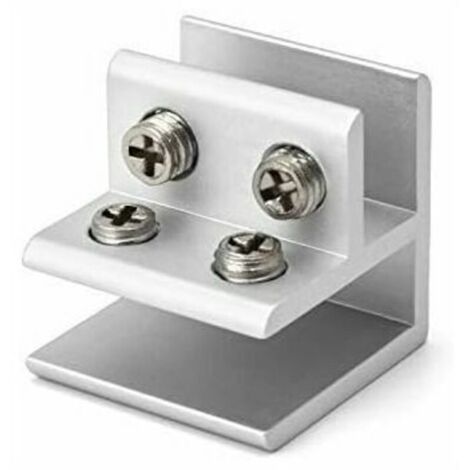 Colliers support pince à verre à 90 degrés , supports de serrage réglables pour étagère de 8 à 12 mm d'épaisseur 4PCS -