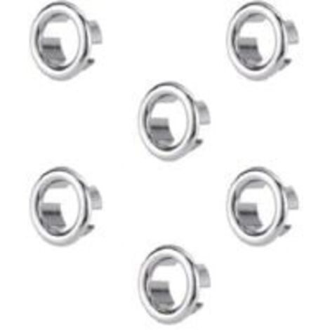 Anneau de trop-plein d'évier, 6 pièces anneau de trop-plein d'évier couvercle de trop-plein, anneau de trop-plein d'évier pour salle de bain, cuisine, évier