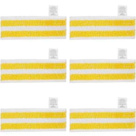 Lot de 6 Lingettes de Rechange en Microfibre Compatible avec Karcher Easyfix SC 1, SC 2, SC 3, SC 4, SC 5 Nettoyeurs Vapeur