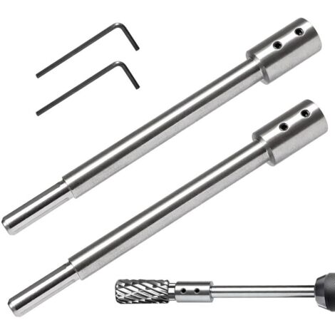 2 pièces Rallonge Extra-Longue 169 mm Forets de Forstner, Tige de 10,5 mm (3/8") en Acier Carbone, Idéal pour Fraisage Profond et Percées Précises dans Bois pour le fraisage de trous profonds