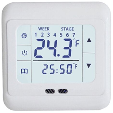 Thermostat numérique blanc à écran tactile, système de chauffage au sol, pour la maison, régulateur de température, AC 220V