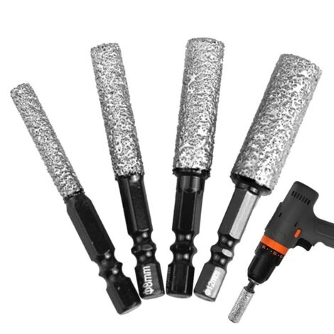 Kit De Scie Cloche Pour Béton - Mèche Brasage Manche Hexagonal pour Verre Céramique Accessoire de Perçage Pour Granit Porcelaine Métal Bois Céramique Placage Douche