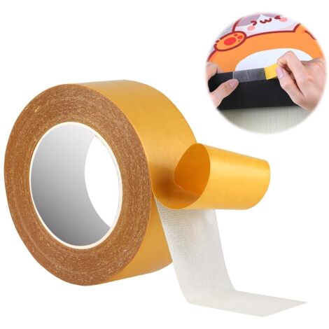 Ruban Adhésif Double Face Ultra Résistant de Qualité Supérieure [20 m] - Adhérence Extra Forte - Polyvalent et Pratique - Fixation Rapide et Sûre pour Tapis et Surfaces Texturées