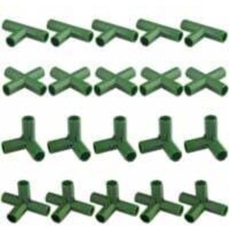 Lot de 20 connecteurs de cadre de jardinage résistants pour serre et plantes 11 mm