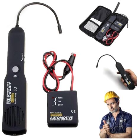 Em415pro Traceur de câble électrique, détecteur de circuit ouvert et court, testeur de circuit automobile, outil de diagnostic de circuit de voiture numérique DC 6-42 V, détecteur de circuit et kit de