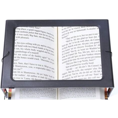 Loupe rectangulaire pliable pleine page mains libres avec 12 lumières LED pour lire, travailler