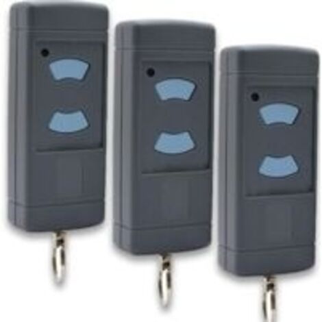 Télécommande universelle Hörmann 868,3 MHz pour ouvre-porte de garage Hörmann (compatible avec les modèles HSM2, HSM4, HS1, HS2, HS4, HSE2, HSZ1, HSZ2 et HSP4), lot de 3.