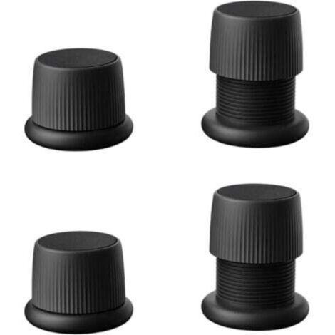 Lot de 4 Rehausseurs Réglables Antidérapants pour Meubles, Lits, Canapés, Tables et Chaises, Pieds de Meubles Réglables De 4,1 à 6,3 cm, Noir