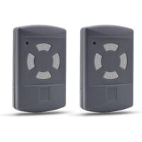 Télécommande Compatible pour Porte de Garage HORMANN 40,685MHz HSE2 HSM4 HSM2 HSE4 HS2 HS4 Bouton Gris (Lot de 2)