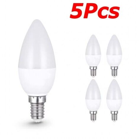 Ampoule led E14, 5 pièces, lampe d'intérieur, lumière blanche chaude et froide, Chandelier de décoration de maison,10W