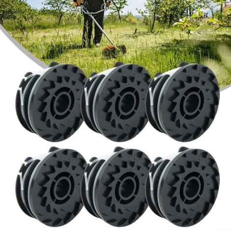 Lot de 6 bobines de fil de rechange pour coupe-bordure LIDL Parkside PRTA 20-Li A1, B2, C3, PRT 550 A1, A3, PRT 300 A1
