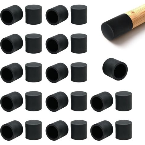 25 embouts ronds de 19 mm (0,748 po) pour pieds de chaise, protecteurs de sol en caoutchouc silicone pour pieds de meubles, réduisent le bruit, pliables, en métal, pour pieds de chaise (1/5)