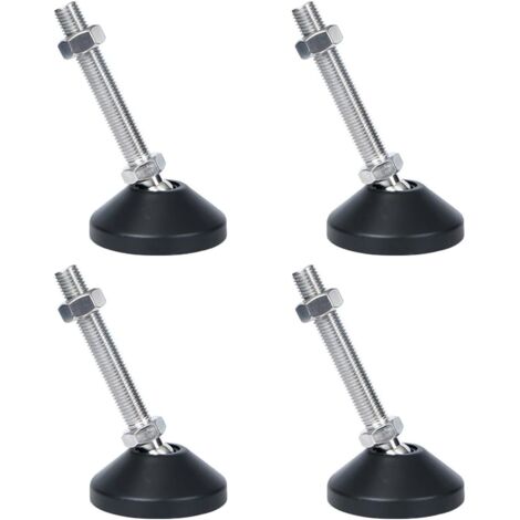 4Pcs M16 Pieds de nivellement, pieds filetés réglables, pieds pivotants antidérapants pour meubles, pieds de nivellement pour machines robustes pour établi(D60M16200)