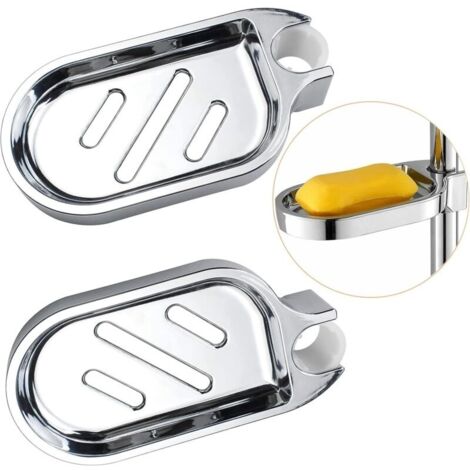 2 porte-savons de douche sans perçage 22m, porte-savon de douche en plastique ABS, porte-savon de douche réglable, porte-savon de douche durable, porte-savon pour la douche, le lavabo et l'évier de cu
