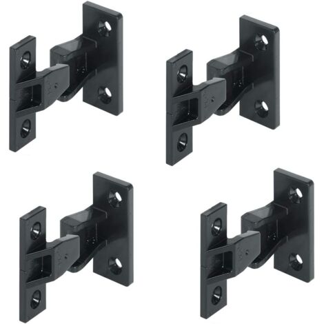 Charnière Connecteur de Panneau Planche de Meuble, Armoire, Placard - Diamètre de Vis 4 mm, Matériel Résistant -100 à +135 ° C - Fixation sans Verrouillage - Plastique -4 Pcs