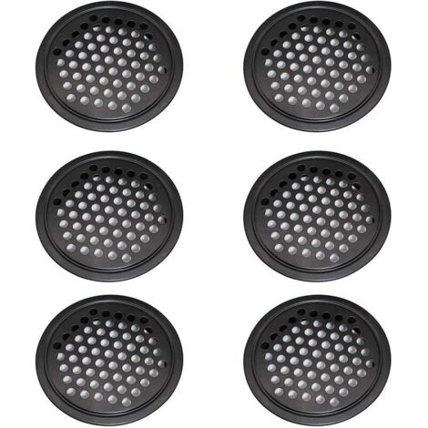 6 Pièces Grille de Ventilation en Acier Inoxydable Grille de Ventilation pour Garde-Robe - Grille de Ventilation de 60mm Grille de Ventilation Ronde pour Cuisine-Fei Yu