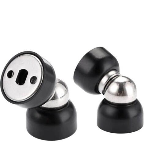 Lot de 2 butées de porte magnétiques puissantes – Mini butées de porte en acier inoxydable avec vis, butées de porte magnétiques robustes pour chambre à coucher, salle de bain, cuisine, bureau à domic