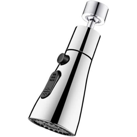 Douchette Evier Cuisine 360° Rotatif 3 Modes Avec Mousseur Robinet Anti-Éclaboussures - Embout Robinet Universel En Laiton, Adaptateurs Multi-Tailles Pour Évier De Cuisine