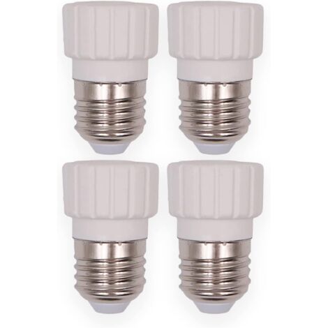 4PCS E27 vers GU10 Convertisseur de Douille Adaptateur de Douille de Base de Lampe pour Ampoules LED [Classe énergétique E]