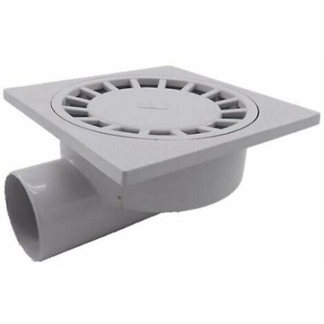 Par 200mm X 200mm Sortie 75mm Siphon de Sol Salle de Bains Salle Humide Douche Plastique Pvc1pcs-blanc