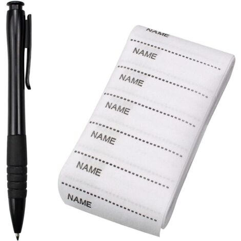 200 Pièces Etiquette Vetement Thermocollante Étiquettes Tissu Étiquettes École Nom Étiquettes Etiquette Personnalisée à Fixer au Fer à Repasser, pour Garderie et école