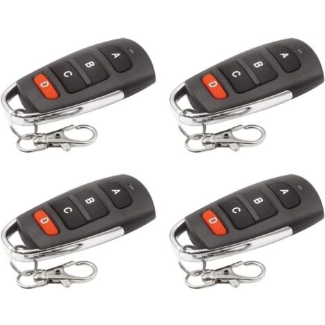 4PCS Clonage télécommande porte-clés,Porte de garage de remplacement universel portail électrique,Télécommandes originales pour véhicules Verrouillage central, Portes de garage