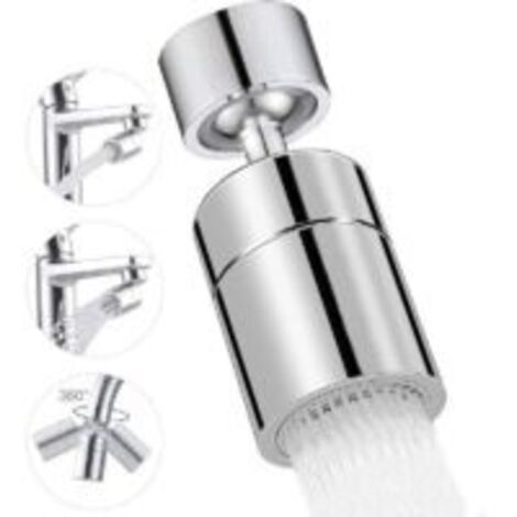Aérateur de Robinet, 360° Pivotant Embout Robinet Cuisine, 2 Modes Mousseur Robinet Economie Eau, Pour Robinet Pour Éviers de Cuisine Salle de Bain lavabo