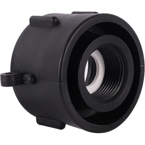 Adaptateur IBC 60 mm Filetage Grossier à 1",Adaptateur Robinet Tuyau Arrosage,Raccord Cuve 1000 litres,pour Vanne Cuve 1000l,Reservoir eau de Pluie,Conteneur