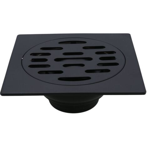 Black-Deodorant Siphon de sol pour salle de douche Siphon de sol en acier inoxydable Lavabo de salle de bain Siphon de sol Machine à laver Toilettes Douche Siphon de sol de cuisine (Siphon de sol ordi