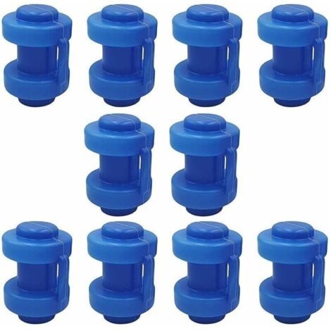 Capuchons Poteau Trampoline, 10 Pièces Trampoline Embout, Capuchons Pôle Trampoline, Capuchon D'Trampoline, pour Embout Poteau à Crochet Filet Filet de Sécurité Pièce de Rechange(Bleu)