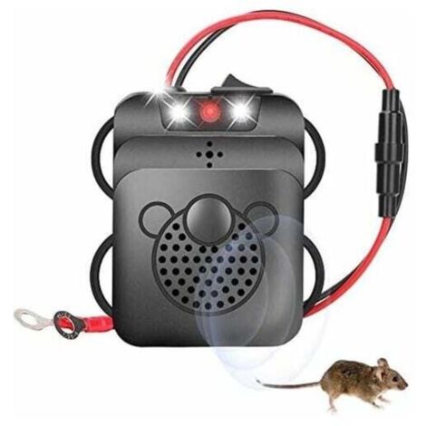 Répulsif à Ultrasons pour Parasites,Électronique Dissuasion de Rat,Contrôle des Parasites Rejet des Souris et des Rongeurs avec Lampes Stroboscopiques à Del pour Voiture, Grange, Cuisine