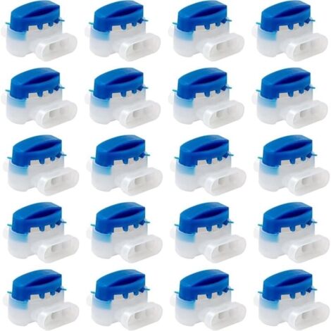 20 Pieces connecteurs de câble robot tondeuse, connecteur electrique etanche Remplis des Résines pour Étendre ou Réparer cable peripherique robot tondeuse, jardin, extérieur, Dénudage Inutile