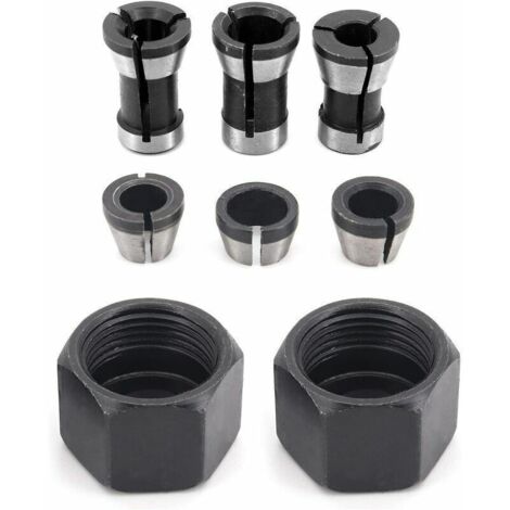 Tête de Mandrin, Mandrin de perceuse,6 mm 6.35 mm 8 mm Tête adaptateur Convertisseur, 6 Pièces