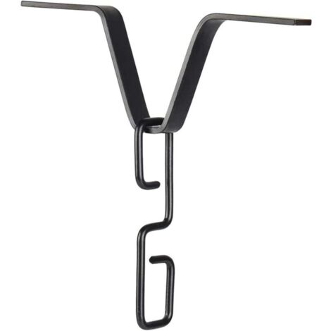 Adaptateur de chaîne de Pluie pour gouttières Adaptateur de chaîne de Pluie en Forme de V Noir avec Crochet en Forme de S,Clips de chaîne durables Noirs pour Toute gouttière de Taille