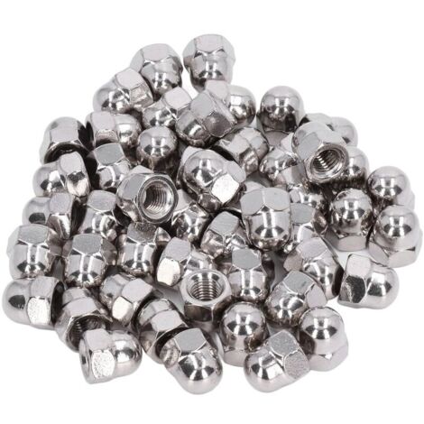 100 Pcs écrou Borgne en Acier Inoxydable,Ecrou,Kit d'accessoires en acier inoxydable,Kit D'assortiment de Capuchons Hexagonaux M3 pour l'entretien et la réparation(316)