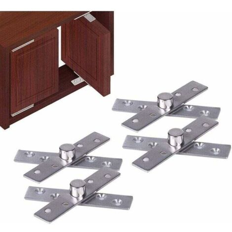 Charnières Pivotantes en Acier Inoxydable, Charnières Pivot Porte à Rotation Cachée de 360 Degrés, Charnière de Porte Supérieure Inférieure, pour Armoire Fenêtre Porte,4 Pièces (1/5)