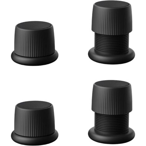 Lot de 4 Rehausseurs Réglables Antidérapants pour Meubles, Lits, Canapés, Tables et Chaises, Pieds de Meubles Réglables De 4,1 à 6,3 cm, Noir