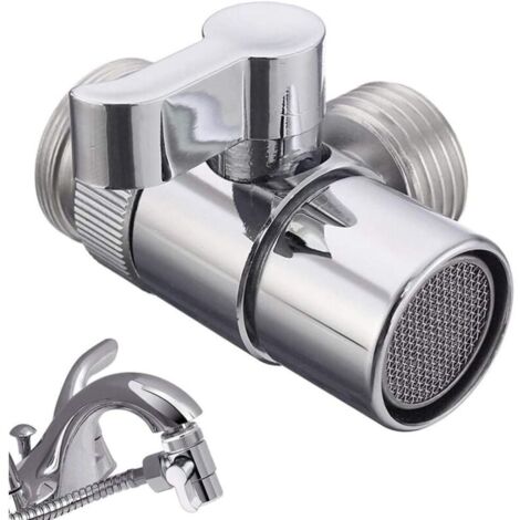 Robinet Collecteur-Universel Douche Collecteur-Inverseur Valve Pièces De Rechange Adaptateur De Douche-Robinet Valve-Pour Lavabo Salle De Bains Cuisine Lave-linge