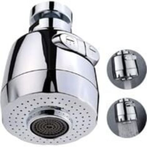 60 Degrés Aérateur de Robinet Pivotant 2 Modes Réglable Douche Tête