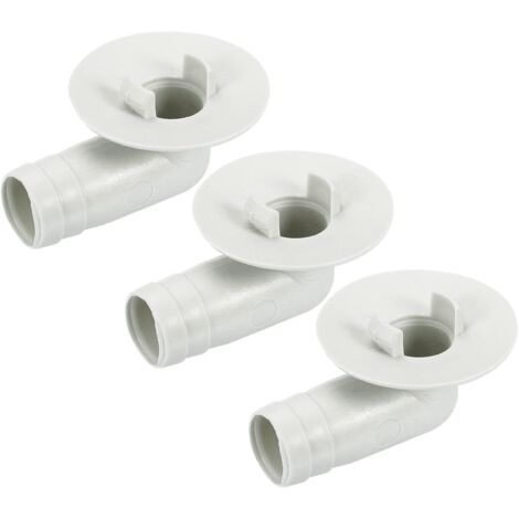 sourcing map Climatisateur Vidange Tuyau Connecteur 17mm Tube Coude Raccord Remplacement Pièce Accessoires pour Mini-Split Fenêtre AC, Beige Paquet de 3