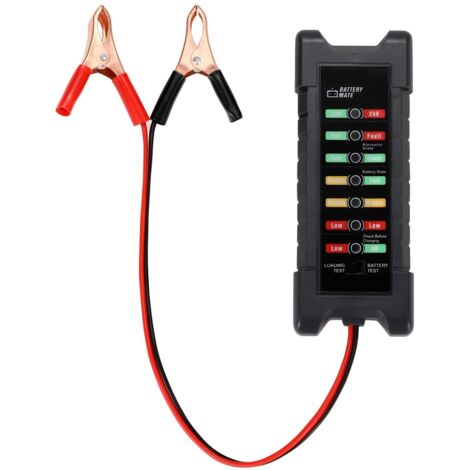 1 Pièce Testeur de batterie de voiture 12V 24V,testeur d'alternateur automobile,vérificateur de batterie,analyseur pour vérifier l'alternateur et le système de charge de la batterie